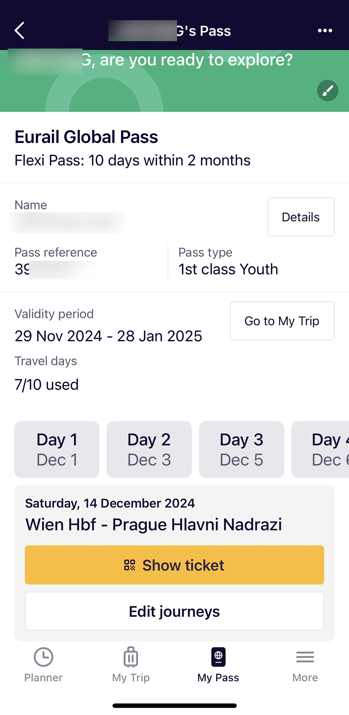 Eurailpass tip